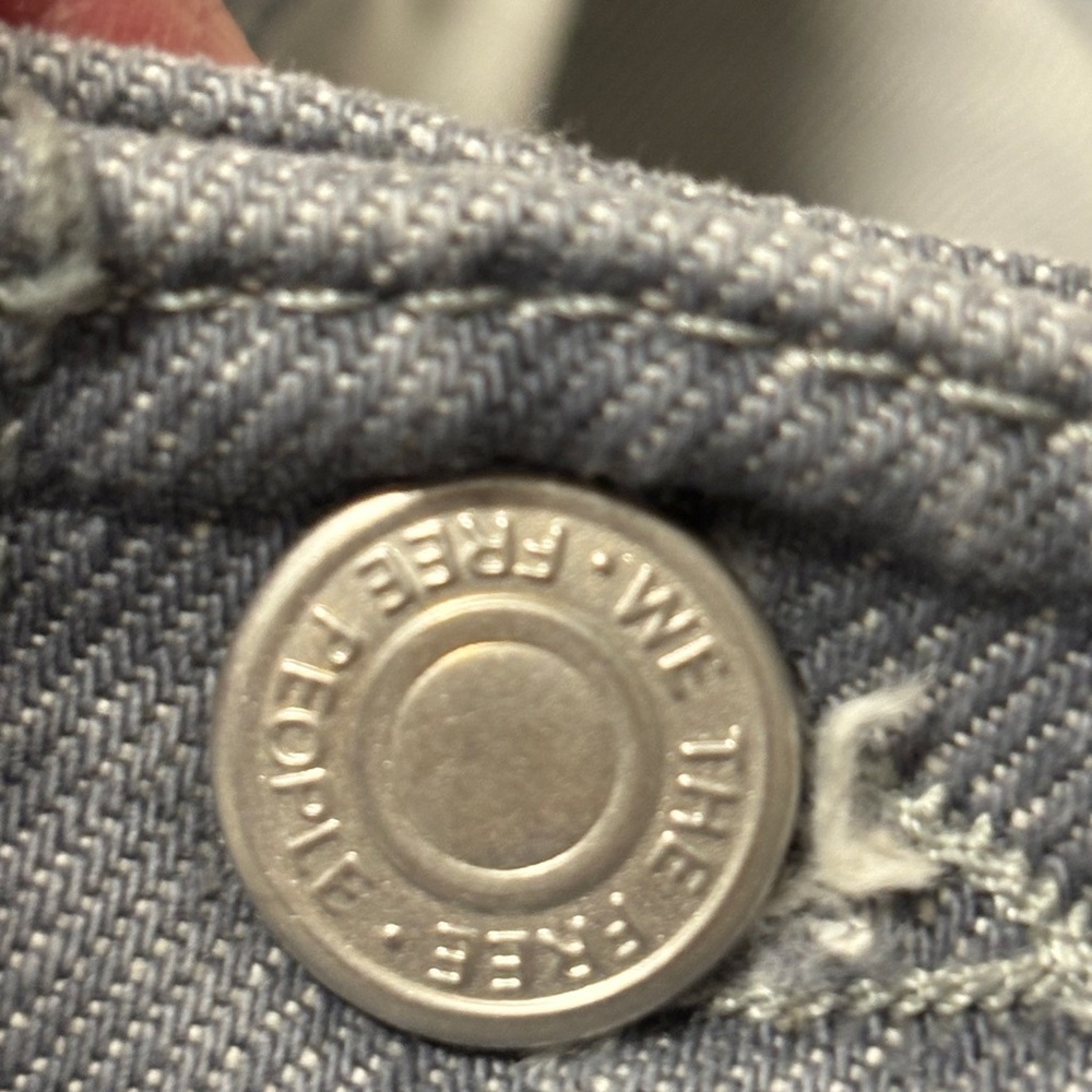 We The Free, Free People Eden Slouchy Wide-leg Jeans Diamond Grey 27.5 - Picture 9 of 12